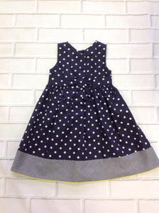Blueberi Boulevard Navy Print Polka Dot Dress