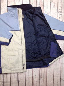 BodyGlove Blue & Beige Coat