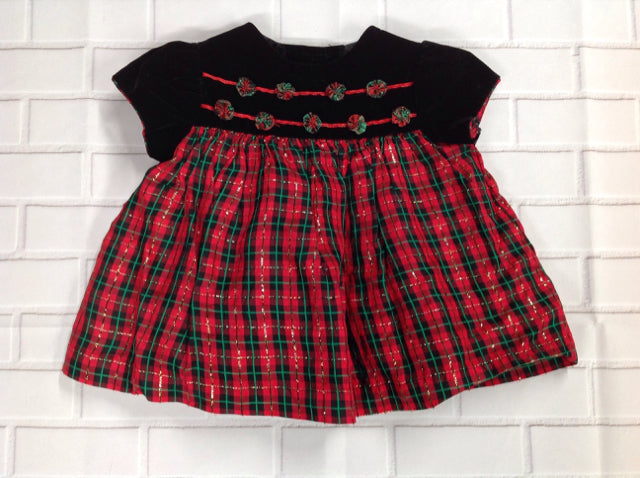 Bonnie Baby Red & Black Dress