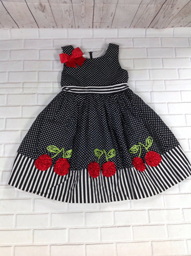 Bonnie Jean Black Print Dress