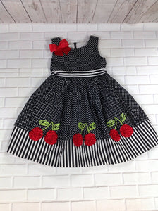 Bonnie Jean Black Print Dress