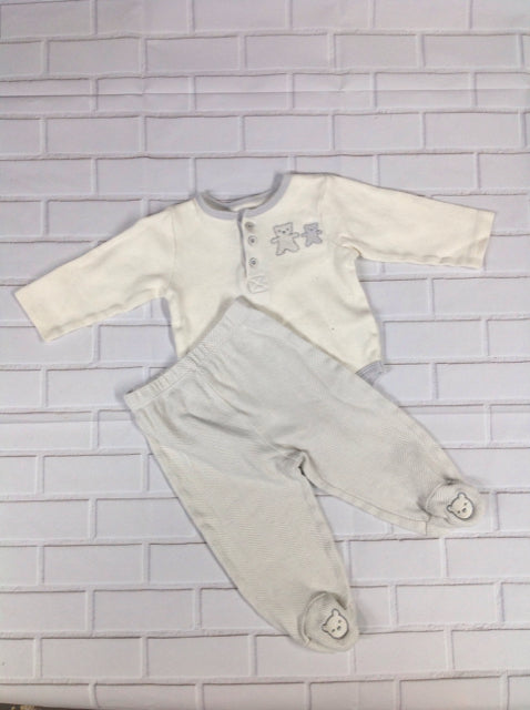 Buster Brown Cream & Gray 2 PC Outfit