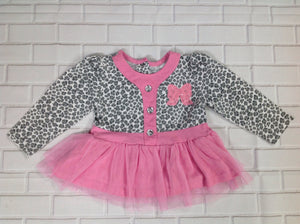 Buster Brown Pink & Gray Leopard Top