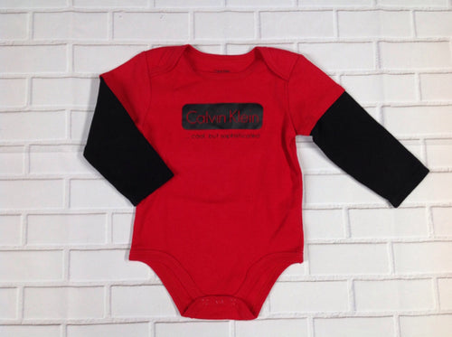 CALVIN KLEIN Black & Red Top