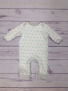 CLOUD ISLAND White & Green One Piece