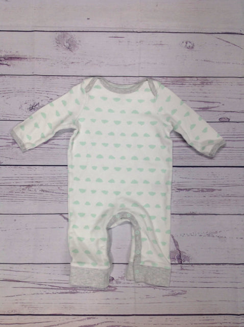 CLOUD ISLAND White & Green One Piece