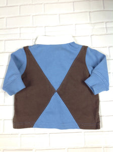 CRAZY 8 BLUE & BROWN NEW!!! Top