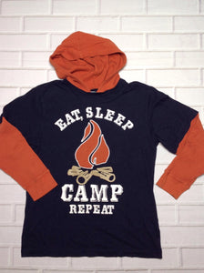 CRAZY 8 BLUE & ORANGE Camp Fire Top