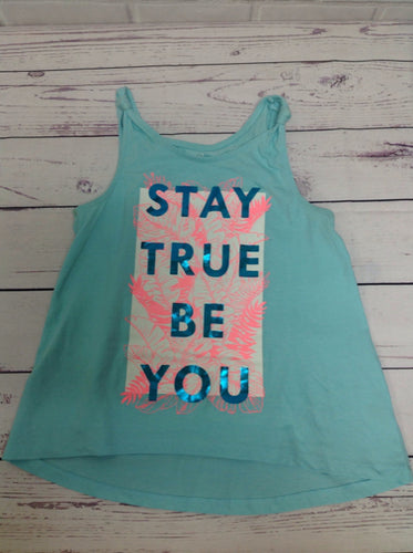 CRAZY 8 Blue Print Top