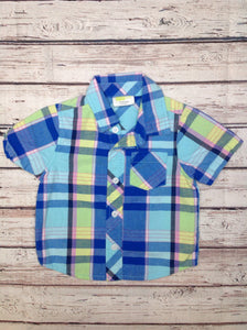 CRAZY 8 Pink & Blue Plaid Top