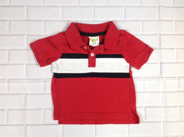 CRAZY 8 Red & White Top