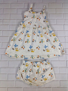 CREAM PRINT Dress