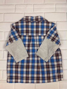 Carters BLUE & BROWN Plaid Top
