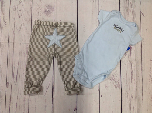 Carters BLUE & GRAY 2 PC Outfit