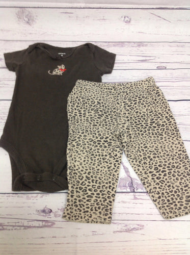 Carters BROWN & BEIGE 2 PC Outfit