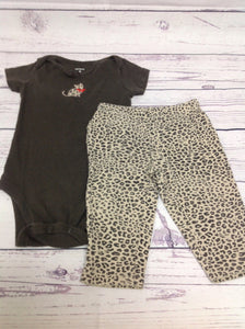 Carters BROWN & BEIGE 2 PC Outfit