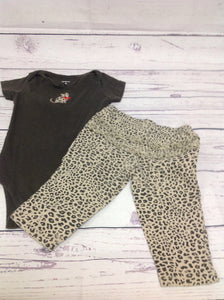 Carters BROWN & BEIGE 2 PC Outfit