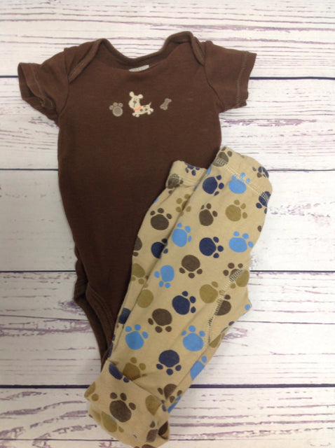 Carters BROWN & BEIGE 2 PC Outfit