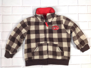 Carters BROWN & BEIGE Plaid Top