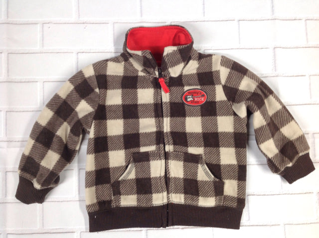 Carters BROWN & BEIGE Plaid Top