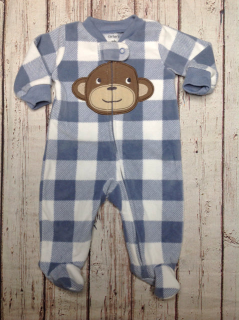 Carters Baby Blue & Brown One Piece