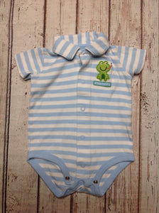 Carters Baby Blue & White One Piece