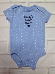 Carters Baby Blue & White Onesie