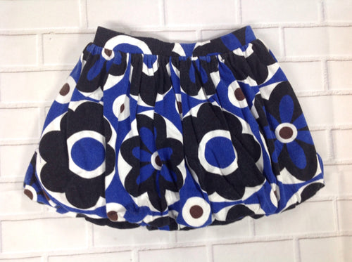 Carters Black & Blue Flowers Skirt