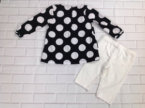 Carters Black & White 2 PC Outfit