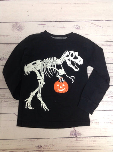 Carters Black Print Dinosaur Top