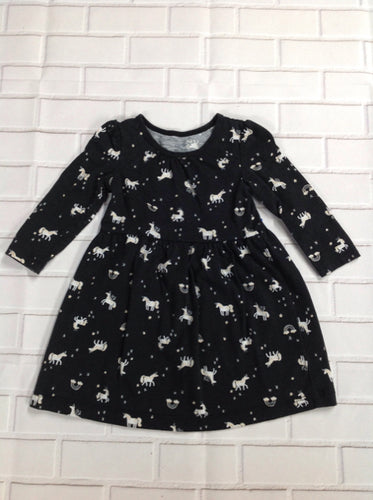 Carters Black Print Dress