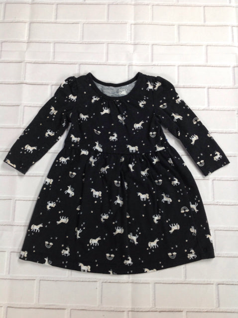 Carters Black Print Dress