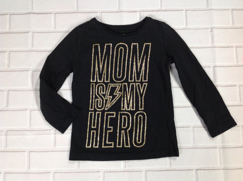 Carters Black Print MOM Top