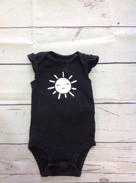 Carters Black Print Top