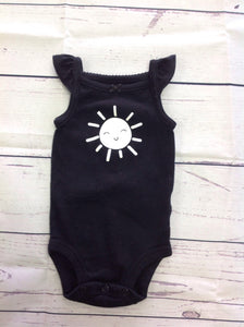 Carters Black Print Top