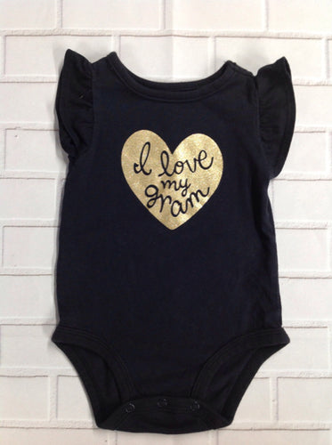 Carters Black Print Top