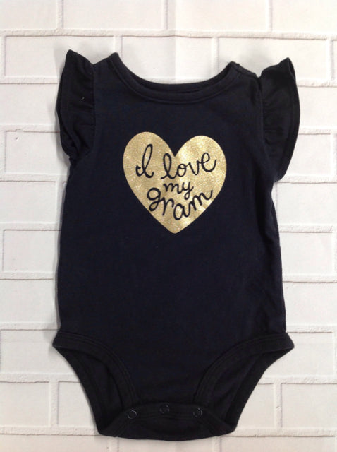 Carters Black Print Top