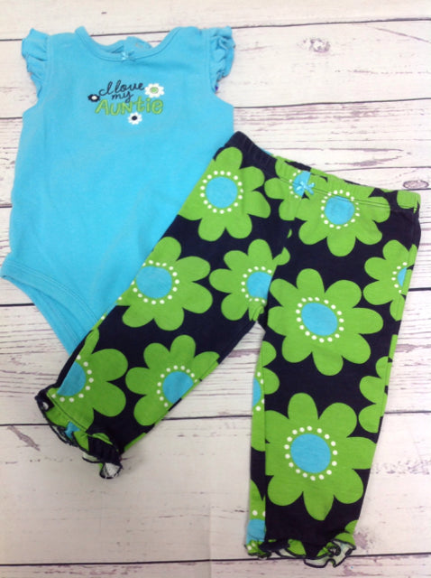 Carters Blue & Green 2 PC Outfit