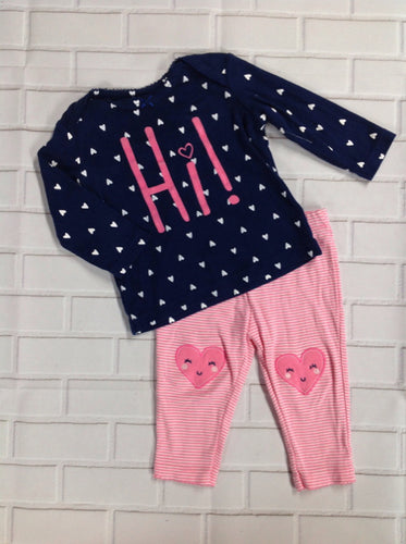 Carters Blue & Pink 2 PC Outfit