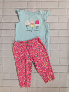 Carters Blue & Pink 2 PC Outfit