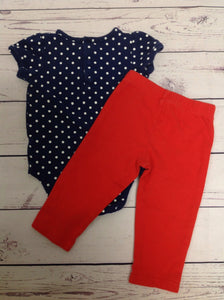 Carters Blue & Red 2 PC Outfit