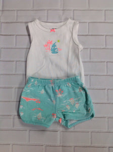 Carters Blue & White 2 PC Outfit