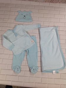 Carters Blue & White 4 PC Outfit
