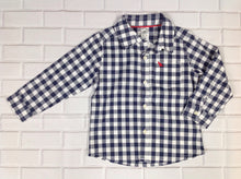 Carters Blue & White Checkered Top