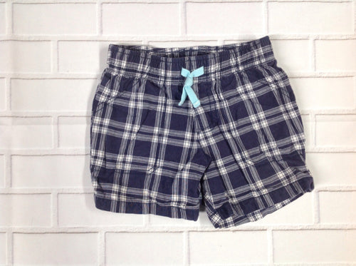 Carters Blue & White Plaid Shorts