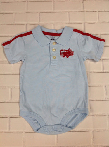 Carters Blue Firetruck Top