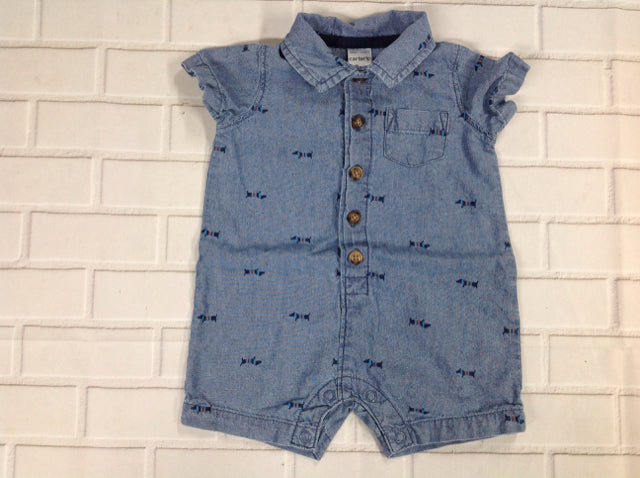 Carters Blue Print One Piece