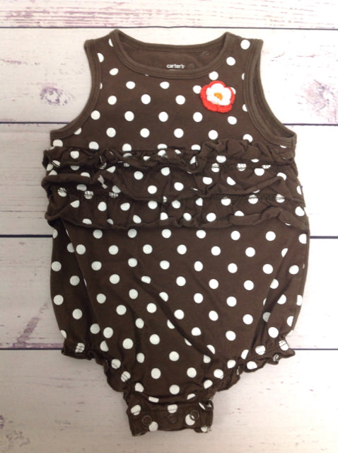 Carters Brown & White One Piece