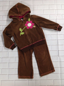 Carters Brown Print 2 PC Outfit