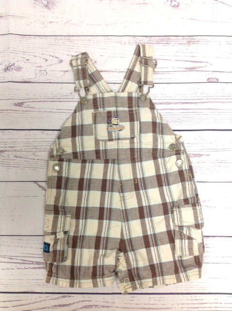 Carters Brown Print Shortalls